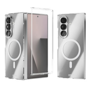 For Magsafe Anti-Scratch PC Clear Phone Case For Samsung Galaxy Z Fold 7 6 5 4 Wireless Charging Corners Reinforced Hard Cover