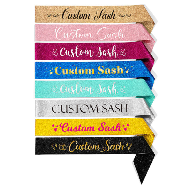 Custom Sash Personalized Shiny Sash Customize name age memorial and all