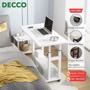 DECCO Height Adjustable Bedside Movable Lifting Computer Desk Student Laptop Desk Bedroom Dormitory Home Study Small Table - Fulfilled by DECCO SHOP