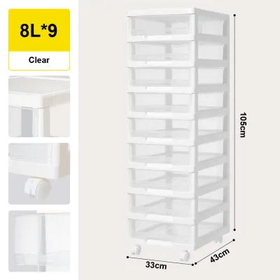 Citylife 5/7/9 Tier Multipurpose Cabinet Storage Drawers Makeup Clothes Rack Office Shelf Home Organizer
