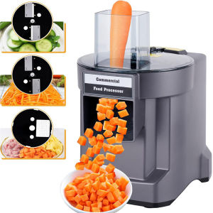 Gray 3 Blade 3 In 1 Electric Vegetable Chopper 100W 220V Stainless Steel Slice Shred Dice Food Processor