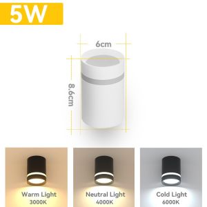 Foldable Led Downlight Spotlight 220v Surface Mounted Down Light 7W /10W /15W Cold/Warm Lamp For Living Room Kitchen Spotlight Track Light