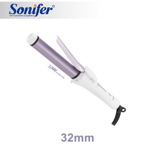 Sonifer Curling Iron 40mm Professional Curling Stick AdjustableTemperature 180-220℃ Ceramic glaze coating 20 million negativeions