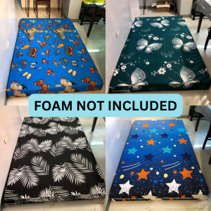 2 4 6 8 10 inches thick - Foam Cover with Long Zipper AFFORDABLE (Semicotton - Random design/color) (HINDI KUMUKUPAS)
