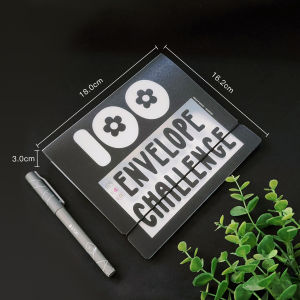100 Envelopes Money Saving Binder Storage Saving Budget Book for 100 Envelopes Money Saving Challenge Kit Gift as a Challenge Book for Lovers to Save ₱100k