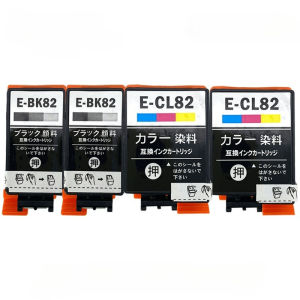 Compatible ICBK82 ICCL82 Ink Cartridges Replacement for Epson IC82 Ink Work for Epson PX-S05B PX-S05W PX-S06B Printers Black & Color