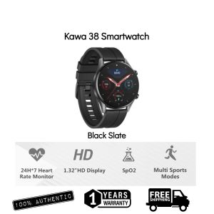 Kawa 38 Smartwatch 1.32 Inch HD Screen Sapphire Glass and Heart Rate & Blood Oxygen Monitor Multi Sports Mode