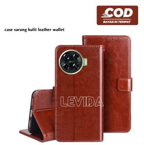 Flip Cover Kulit Leather Case Sarung Buku Kulit Case Tecno Spark 20 Tecno Spark 20C Tecno Spark 20 Pro Plus