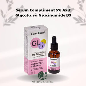 Bộ sản phẩm Compliment 5% Glycolic Acid làm sạch sáng đều màu da căng bóng
