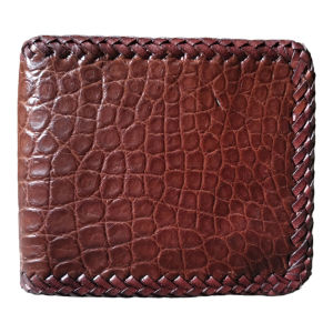 ต้องการใช้หนังแท้ต้องที่ร้านJorakha กระเป๋าสีนำตาลเม็ดมะขาม หนังจระเข้สองพับสั้น