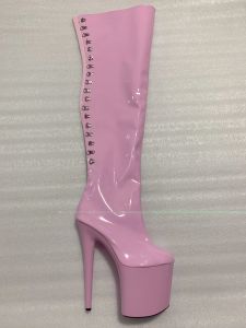 8inch-20cm Patent Pu Leather Queen Over-the-Knee Boots Super High Thin Heel Thick Bottom Winter Nightclub Height Increasing