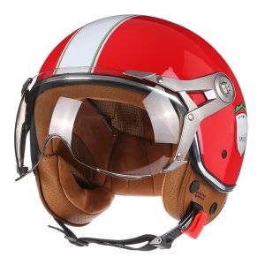 Vintage BLD Motorcycle Helmet Jet with Visor Motorbike Riding 3/4 Open Half Helmet Retro Scooter Capacete Moto2026