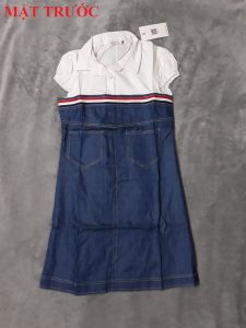 ĐẦM SƠ MI KIỂU PHỐI DENIM