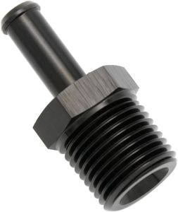 Aluminum 90 Degree 3/8 NPT Male to 3/8"(9.5mm) Hose Barb Push On Fitting Adapter Black