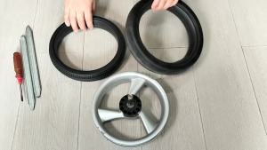 Custom Buggy Tire For Mima Xari Wheel Tyre Cover PU Tubeless All Terrain Casing With Anti Slip Tread Baby Stroller Accessorie