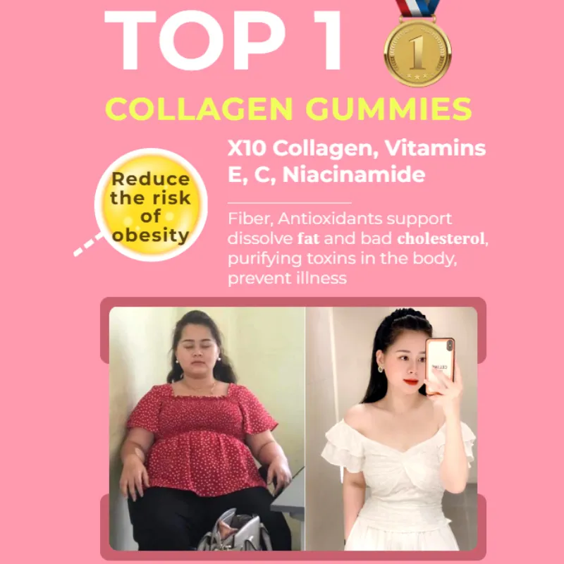 Envy Glutathione Collagen Glow Gummies Anti-Aging Whitening Beauty Skin Dietary Supplement 60pcs