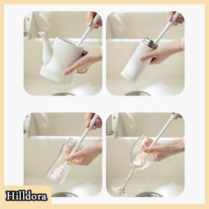 [Hilldora] Cốc làm sạch bàn chải dài xử lý chai làm sạch Silicone chai sữa ly rượu cốc sạch hộ gia đình thủy tinh cà Phê Cốc ấm trà bàn chải