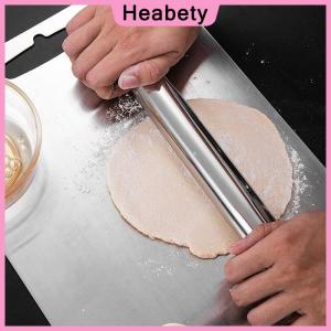 Heabety  Stainless Steel Rolling Pin Kitchen Utensils Dough Roller Bake Pizza Noodles Cookie Dumplings Making Non-stick Baking Tool