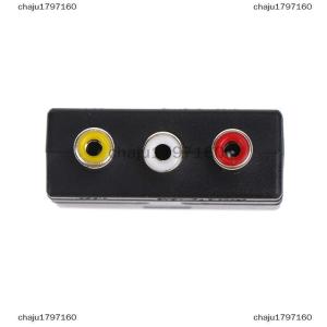 chaju1797160 SCART To 3 RCA Composite Phono Adaptor Converter + In / Out Switch