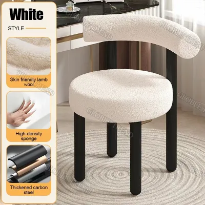Lamb Velvet Single Lazy Sofa Chair Single Sofa Chair Makeup Chair Bedroom Chair Dressing Chair Ergonomics chair Office Chair
