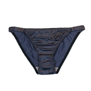 Siêu mượt Quần lót lụa tam giác P Play chữ thêu