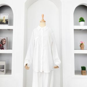 Baju Atasan Wanita Korean Style MYRA SHIRT POLO BABYCRUSH Blus Lengan Panjang Blouse Kemeja Kekinian