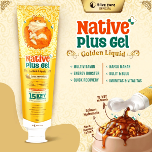 Golden liquid Vitamin Kucing NATIVE PLUS GEL GOLDEN LIQUID 110g Olive care