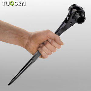 Cờ lê đuôi chuột tuýp giàn giáo  cờ lê giàn giáo Lắc tự động có công tắc đảo chiều chính hãng TUOSEN (18 cặp size từ 12mm tới 46mm)