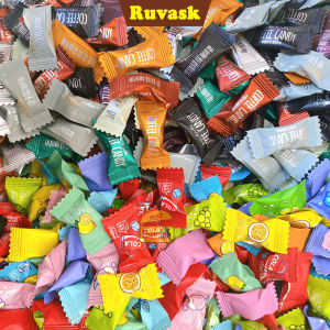 Kẹo Ngậm Trái Cây Cà Phê Không Đường Mix 20 Vị 500 Viên- Kẹo Cafe Pamiriter Hoa Quả Đài Loan - Bánh Kẹo Tết 2025 Ruvask