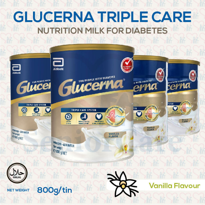 Glucerna Triple Care Vanille - Lait En Poudre Diététique Riche En Fibres - 400g Ou 800g