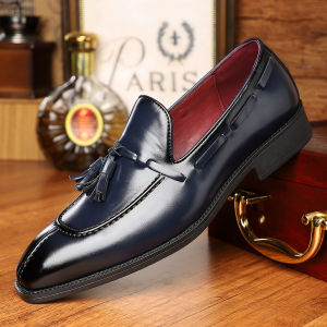 BIZOT Luxury Men Leather Loafers Designer Tassels Shoes Male Wedding Shoes Fashion High Quality Men Casual Shoes