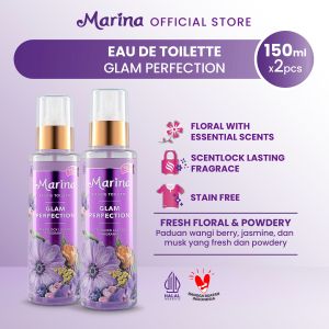 Marina Eau De Toilette Glam Perfection - Parfum Wanita [150 mL / 2 pcs] - Minyak Wangi / Parfum Marina - Exp : 03.2027