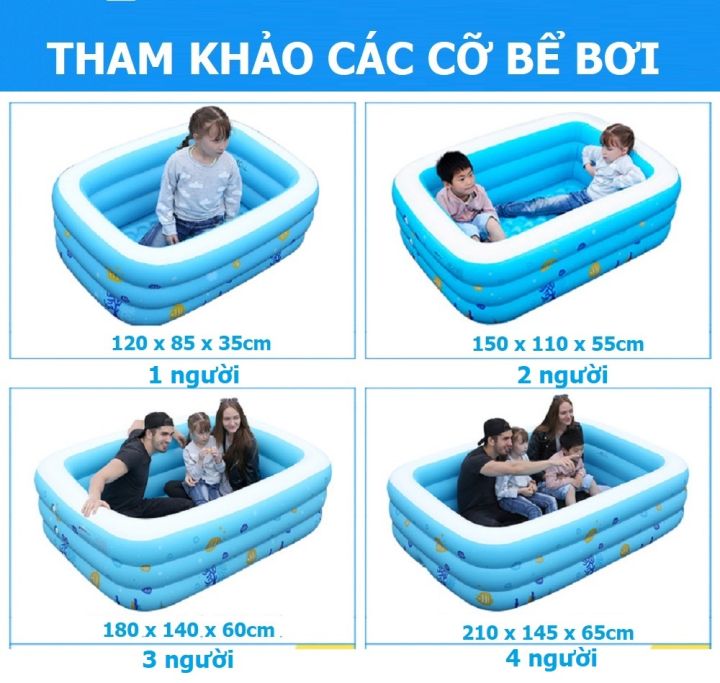 Bể bơi hồ bơi cho trẻ em bé (175x125xCao55cm) be boi ho boi phao boi cho tre em be