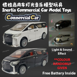 【Lights & Sound】Toyota Alphard Models Car Toys Collection Can Open The Door Inertia Commercial Car Model *READY STOCK*