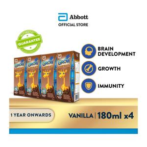 Grow Growing Up Milk for Kids (1 year onwards) - Ready-To-Drink Chocolate - 4X180ML
