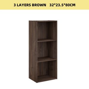 EXINHOME 3/4-Tier Wooden Locker Cabinet Bookshelf Storage Organizer For Bedroom Living Room Utility Shelving Furniture
