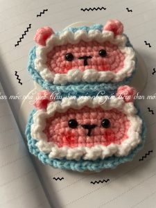 Kẹp Tóc Nữ Set 2 Kẹp Tóc Len Cặp Tóc Len Handmade Họa Tiết Chú Cừu Dễ Thương Cho Bé
