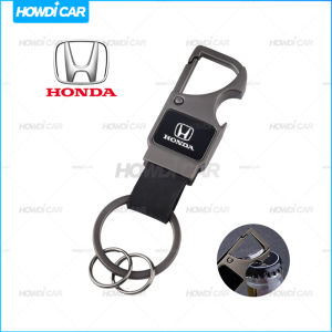 Chất liệu da PU Keyring móc khóa mở nắp chai cho Honda