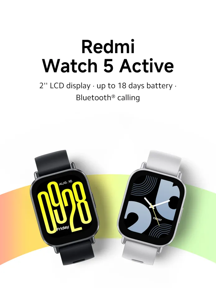 Redmi Watch Active Ultra large LCD display, Up to 18 days