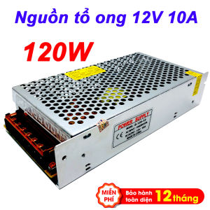 Nguồn tổ ong 12V 10A chuyên dùng cho camera đèn led motor mini