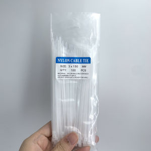 100pcs  Multipurpose Nylon Cable Tie Self Locking Zip Ties Strap Home Improvement Tools( Black/White )