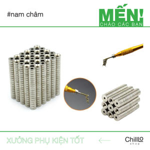 Viên nam châm gắn đầu tô vít cục nam châm gắn tuốc nơ vít mở điện thoại - nam châm vĩnh cửu đầu tovit tăng từ tính