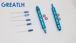 GREATLH Liposuction Cannula Single Hole Inject Needle Micro Cannula Titanioum Alloy Handle Liposuction Instruments