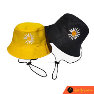 Topi anak bordir bunga daisy Ada Tali Topi bucket anak bolak balik Topi anak bordir murah