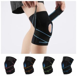 FEELING WELL Side Stabilizers Compression Knee Brace Pressurized Elastic Adjustable Strap Meniscus Tear Support Fitness Gear Joint Support Patellar Tendon Support Sports Activities