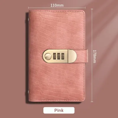 Saving Money Notebook With Password Lock Waterproof 100 Envelope Challenge Binder PU Leathe