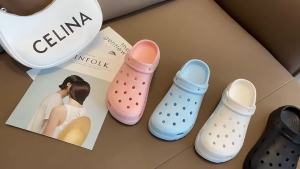 WomenS White Sneakers WomenS Perforated Shoes New Summer Style Non-Slip Thick-Soled Casual Sandals For Outdoor Wear Simple Casual Beach Shoes For Women