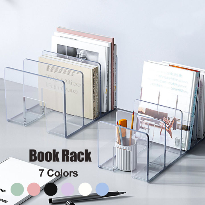 2Pcs Desktop Book Rack Table Books Stand Holder Bookend Organizer ...