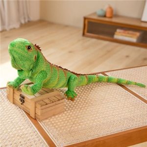 VERIDIAI Long Tail Plush Mane Lizard Wild Reptile Simulation Stuffed Lizard Doll Stuffed Animal Green Lizard Plush Toy Boys Girls