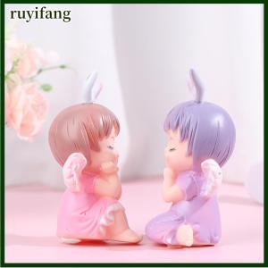 ruyifang ของเล่นตกแต่งเค้กรูปนางฟ้าสำหรับงานเลี้ยงวันเกิดของตกแต่งเค้กตั้งโต๊ะ
